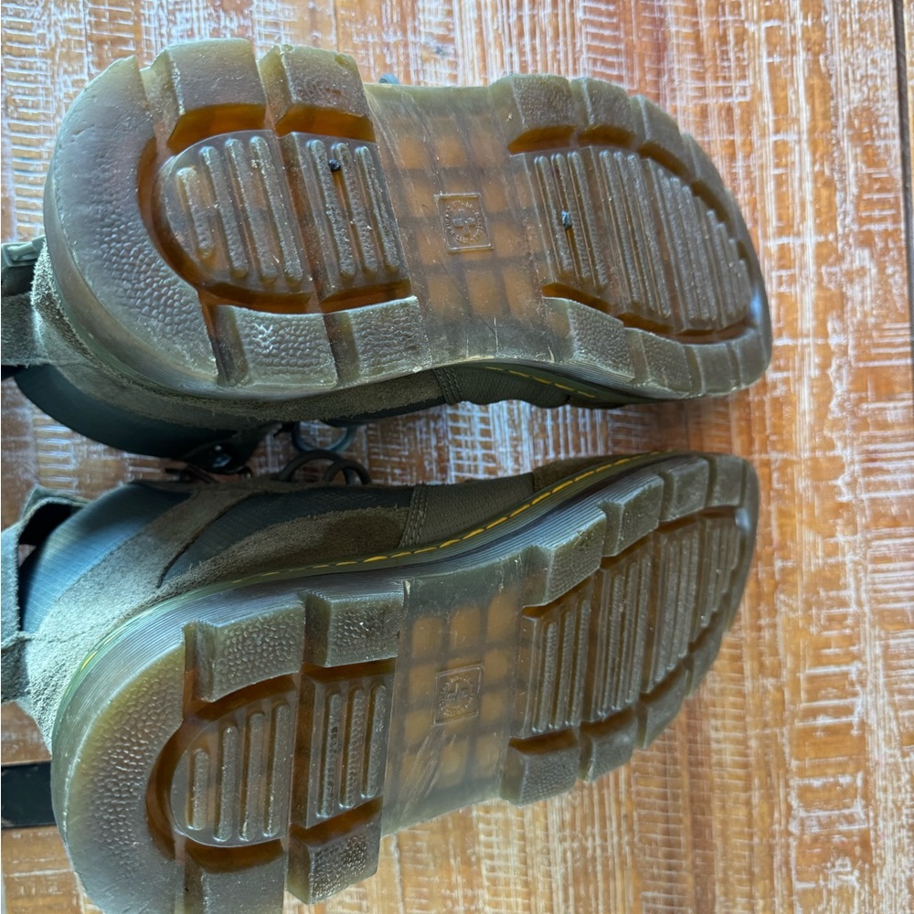 Dr. Martens Combs Tech Combat Boots - Olive Green - Picture 2 of 4